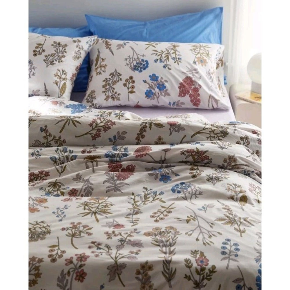 Urban Outfitters Home Myla Floral Full/Double Duvet Cover W/ 2 Pillowcases 78x86
